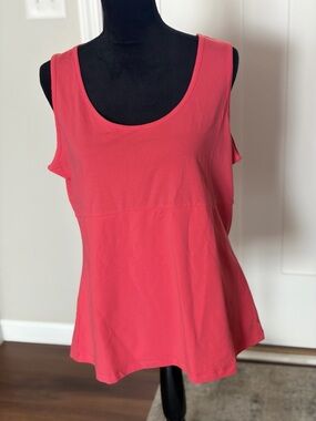 Women with Control Coral Pink Scoop Neck Tank